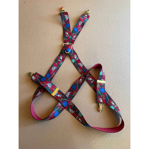 Red Santa Clause Bell Christmas Tree Christmas Suspenders